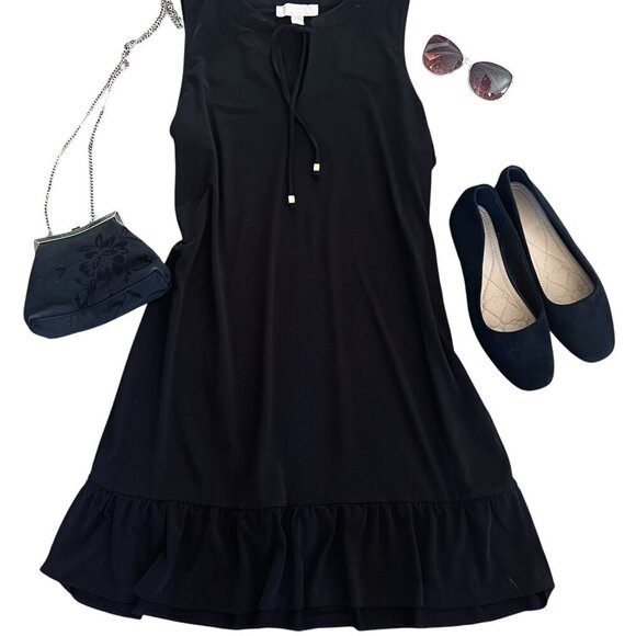 Michael Kors Dresses & Skirts - Michael Kors Little Black Dress w/ Gold Detail Size Large